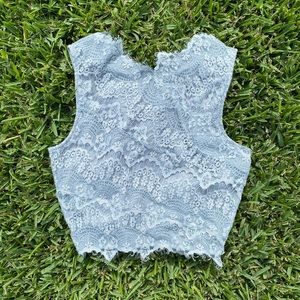 Kimchi Blue blue lace crop top. Never worn w/ tags